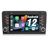 AWESAFE Autoradio für Audi A3 8P S3 RS3 2003-2012, Android 12 System, 7 Zoll Touchscreen, 2G+32G, Unterstützt GPS Navigation Carplay Android Auto WiFi B
