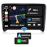 [2+32G] Auometo Android 13 Autoradio für Audi TT MK2 8J 2006-2012 Radio, 9 Zoll Kapazitiver Touchscreen mit WiFi GPS Bluetooth FM/RDS USB Mirrorlink+Canbus+Rückfahrk