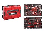 kwb Werkzeugkoffer / Werkzeug-Set, 80-teilig, Einhell E-Case-kompatibel, robust und hochwertig, ideal für den Haushalt oder die Garage, gepolstert mit Werkzeugeinlagen u. Schaumstoff im Deck