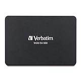 Verbatim Vi550 S3 SSD, internes SSD-Laufwerk mit 512 GB Datenspeicher, Solid State Drive mit 2,5'' SATA III Schnittstelle und 3D-NAND-Technologie, schw