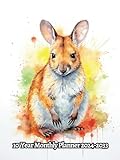 Watercolor Tasmanian Pademelon 10 Year Monthly Planner 2024-2033: Large 120 Month Calendar | Gift For People Who Love Australian Marsupials, Wildlife ... Work | 8.5 x 11 Inches | 241 Pages | v2