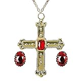 'CARDINAL SET' (necklace with cross, 2 rings)