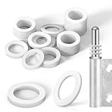 Fitschenringe Kunststoff Zimmertüren, Ancable 60 Stück Unterlegscheiben Türscharnier für Standard Zimmertüren Türblatt, 10,20mm x 15mm Montageringe Ohne Abriebspuren, 1mm 30PCS & 2mm 30PCS