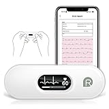Wellue DuoEK-S Mobiles EKG Gerät, Bluetooth Wireless Tragbarer Herzmonitor mit 0,96 Zoll OLED-Bildschirm, 30s - 5 Min Überwachung, Herzfrequenzmonitor, APP für iOS