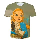 GUGU Das Neue 3D-Spiel T-Shirt Frühlings- Und Sommermode-T-Shirt Mit Legend of Zelda Print, Unisex