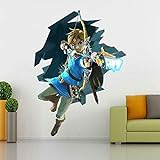 HUGF Wandtattoo Zelda Wandaufkleber Aufkleber Home Decor Art Wandbild Riesig
