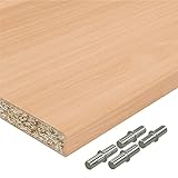 AUPROTEC Einlegeboden Regalboden 19 mm Holz Zuschnitt nach Maß Größe bis max 700 mm breit x 600 mm tief Dekorplatte mit Umleimer ABS Kante: Farbe B