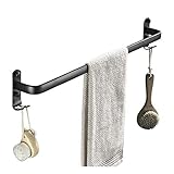 Handtuchhalter Space Aluminium Handtuchhalter Einpoliger Handtuchhalter Wandmontierter Handtuchhalter Handtuchstange Badezimmer Handtuchständer mit Haken Handtuchhalter/Schw