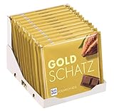 Ritter Sport 250g Goldschatz (11 x 250 g), hochwertige Vollmilchschokolade, verfeinert mit Trinitario-Kakao und dezenter Milchnote, 250g Groß
