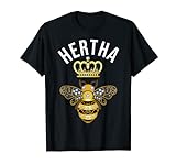 Hertha Name Hertha Geburtstagsgeschenke Königin Krone Biene Hertha T-S