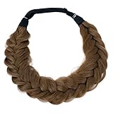 CAISHA by PRETTYSHOP Zopf Haarteil Haarband Stirnband Haarschmuck Geflochten Hellbraun HZ203