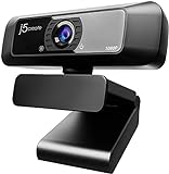 j5create USB Streaming Webcam - 1080P HD mit 360° Rotation, High Fidelity Mikrofon, ideal für Skype, YouTube, Zoom, Facetime, Online Konferenzen (JVCU100)