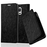 Cadorabo Hülle kompatibel mit Samsung Galaxy Note 4 aus Premium Kunst Leder Flip Klappbare Stoßfeste Magnetische [Standfunktion] [Kartenfächern] Cover Hülle für Galaxy Note 4 Tasche in Schw