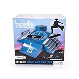 Braille Skateboarding Skate Ramp Spielset - Serie 2: Inspiriert von Skate Everything, YouTube, Skate Park, 4 Rampen, 2 Fingerbretter, 8 Räder, Werkzeug, Aufkleber; Ausboxen; Mystery Toy