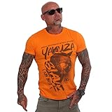 Yakuza Herren Not A Slave T-Shirt, Orange Popsicle, 4XL