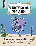 Window Color Vorlagen Unterwasserwelt – Fische und Meerestiere: mehr als 50 lustige Fensterbilder - Motive für euer Badezimmer | Geeignet für Kinder ... - Motive für Kinder und Erwachsene)