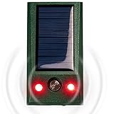 Gardigo Solar Tierabwehr Basic I Vertreibt Hunde, Katzen, Mäuse, Ratten und Wildtiere I Tiervertreiber mit weißem und rotem LED B