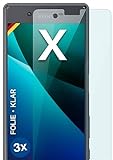 moex FlexProtect Schutzfolie kompatibel mit Sony Xperia X Displayschutz nur 0.2 mm dünn, Folie für das Display, HD Ultra klar und extra kratzfest - 3 Stück