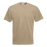 Fruit of the Loom - Classic T-Shirt 'Value Weight' L,Khak