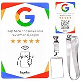 NFC-Karte QR Google Bewertungen – Fortschrittliche Technologie zur Erhöhung der Google-Bewertungen – kompatibel mit Android & iPhone – schnelle Konfiguration mit Web App – w