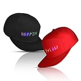 NA Bluetooth LED Smart Cap, Handy APP gesteuerte LED Display Hut DIY Bearbeiten Text Hut Baseball Cap für Party Club Weihnachten Hallow