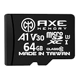 AXE 64GB MicroSDXC-Speicherkarte + SD Adapter mit A1 App Performance, V30, UHS-I U3, 4