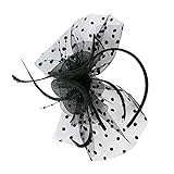 GALPADA Spitzenblumenhut fasching kopfbedeckung fasching kopfschmuck Damen Hut für Tea-Party-Frauen schwarzes Haarband prinzessin zubehör Fascinator Huthaarband Faschingsmütze die B