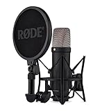 RØDE NT1 5 Generation Großmembran-Kondensatormikrofon mit XLR- und USB-Ausgang, Mikrofonspinne und Popfilter für Musikproduktion, Gesangsaufnahmen und Podcasts (schwarz)