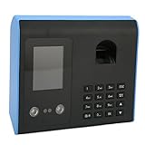 Fockety Zeiterfassung, Biometrische Fingerabdruck Stempeluhr mit Passwort, Automatische Zeitberechnung, Fingerabdruck Zeiterfassungsgerät für Angestellte Small B