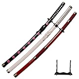 Gamital Sword Warrior Schwert Roronoa Zoro Schwert Set 3 Stück 100cm Holzschwert, Holz Katana Japanischer Anime, Cosplay Schwert-Kitetsu/Shisui/Wado Ichimonj