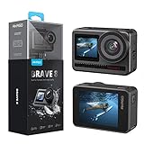 AKASO Action Cam 4K60FPS 48MP WiFi Unterwasserkamera mit SuperSmooth Stabilisierung, Touchscreen, 150° Weitwinkel, 60M Wasserdicht Kamera mit 8X Zoom, 16x Slo-mo, 2x1550mAh Akkus- Brave 8