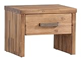 Woodkings® Nachttisch Albury Natur Schlafzimmer Massivholz Beistelltisch Nachtkommode Design Massive Naturmöbel Echtholzmöbel günstig (Akazie gebürstet)