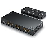 CSL - 8k HDMI Switch – 2 In 1 Out – HDMI 2.1 Verteiler – 7680 x 4320 UHD II 8k 4k 60 Hz – HDR - 3D - CEC – HDCP 2.3 – VRR – QFT - ALLM - Umschalter 2in1