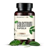 BRAINEFFECT Colostrum Kapseln [120 Stk.] - Vegetarische hochdosierte Kolostrum Kapseln mit Magermilchpulver & 150mg an Immunoglob