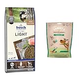 Bundle: Bosch HPC Light | Hundetrockenfutter für übergewichtige Hunde Aller Rassen | 1 x 12.5 kg + Sammy´s Gelenkhappen | Funktionssnack für Hunde | 1 x 350 g