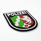Patch Force - Polizei Patch (farbig) Polizei Nordrhein-Westfalen - Als Abzeichen für Polizeiuniform, Schutzweste, Einsatztasche, Jacke oder Rucksack - 3D rubber klett p