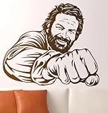 Aufkleber Wandbild Bud Spencer Berühmter Berühmter Italienischer Komiker Schauspieler Porträt Vinyl Deko Humorvolle Wanddekoration42x49