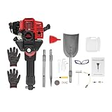 SICHENSH 52CC Garten Baum Bagger, 2-Takt Benzin Abbruchhammer, Multifunktional Benzin Abbruch Hammer mit Spitzmeißel und Flachmeißel, Handgeführter Abbruchhammer, Einzylinder, Luftgekü