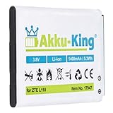 Akku-King Akku kompatibel mit ZTE Li3814T43P3h634445 - Li-Ion 1400mAh - für Blade L110, L110 Dual SIM