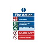 Zengshy Brandschutz-Hinweisschild,klares Acryl-Brandschutz-Hinweisschild,Feuerlöscher-Schild für sichere Evakuierung,klare Anweisungen,helle Farb