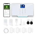 TUGARD Smart-Home-Sicherheitssystem, 4,6 cm (1,8 Zoll) TFT-Bildschirm, 12-teiliges Set, Alarm-Sicherheit mit Handy-App-Benachrichtigung, Fernbedienungen, Monitorsensor, funktioniert mit Alex