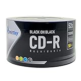 Smartbuy CD-R 52 x 700 MB, 80 Minuten, doppelseitig schwarz, Vinyl, blanko, 50 Stück
