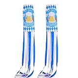 GADITIEK Oktoberfest Deko, 2Pcs Bayrische Windsack Flagge Dekorations, Blau und Weiß München Oktoberfest Accessoire für Innen-und Außenbereich Bier Parteien Haus Gärten Bars Zelte Hängende Dek