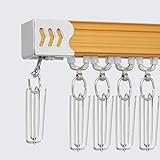 Vorhangschiene Aluminium Deckenvorhangspur Set Gerade, Leicht zu Schneiden Vorhangstrecke Abteiler Ruhiges Gleiten, 3 Fuß Bis 13 Fuß Überkopf -Vorhangstrecke für Privatsphäre (Color : Yellow, Size :