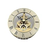 DEEWISH Uhrwerk,Transparent Skeleton Clock Inserts Einbau-Uhr Quartz Uhrwerk Tischuhr Hochwertiger Europäischer Stil Clock DIY