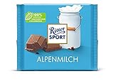 Ritter Sport Alpenmilch 250 g, XXL Vollmilchschokolade mit feiner Honig- & Karamellnote, köstlicher Schokoladen-Klassiker in Großpackung zum Teilen mit F
