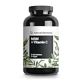 MSM 2000mg + natürliches Vitamin C – 365 Tabletten statt Kapseln – Methylsulfonylmethan – hochdosiert, vegan – in Deutschland laborgeprü