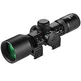Paike 3-9x40 Kompaktes Zielfernrohr Taktische Gewehroptik Rot Grün Beleuchtetes Mil-Dot-Absehen für die Jag