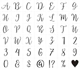 Buchstabenschablonen, 10,2 cm, 42 Stück, wiederverwendbare Zahlen- und Alphabet-Schablonen zum Basteln, kleine Buchstabenschablonen zum Malen auf H