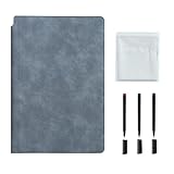 Wiederverwendbares Notizbuch mit löschbarem Stift mit Stiften und Mikrofasertuch, einscannbar für Cloud-Speicherung (grau)